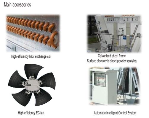 Дизайн на заказ сухой охладитель дистанционный радиатор 42000м3/ч для охлаждения двигателя Genset